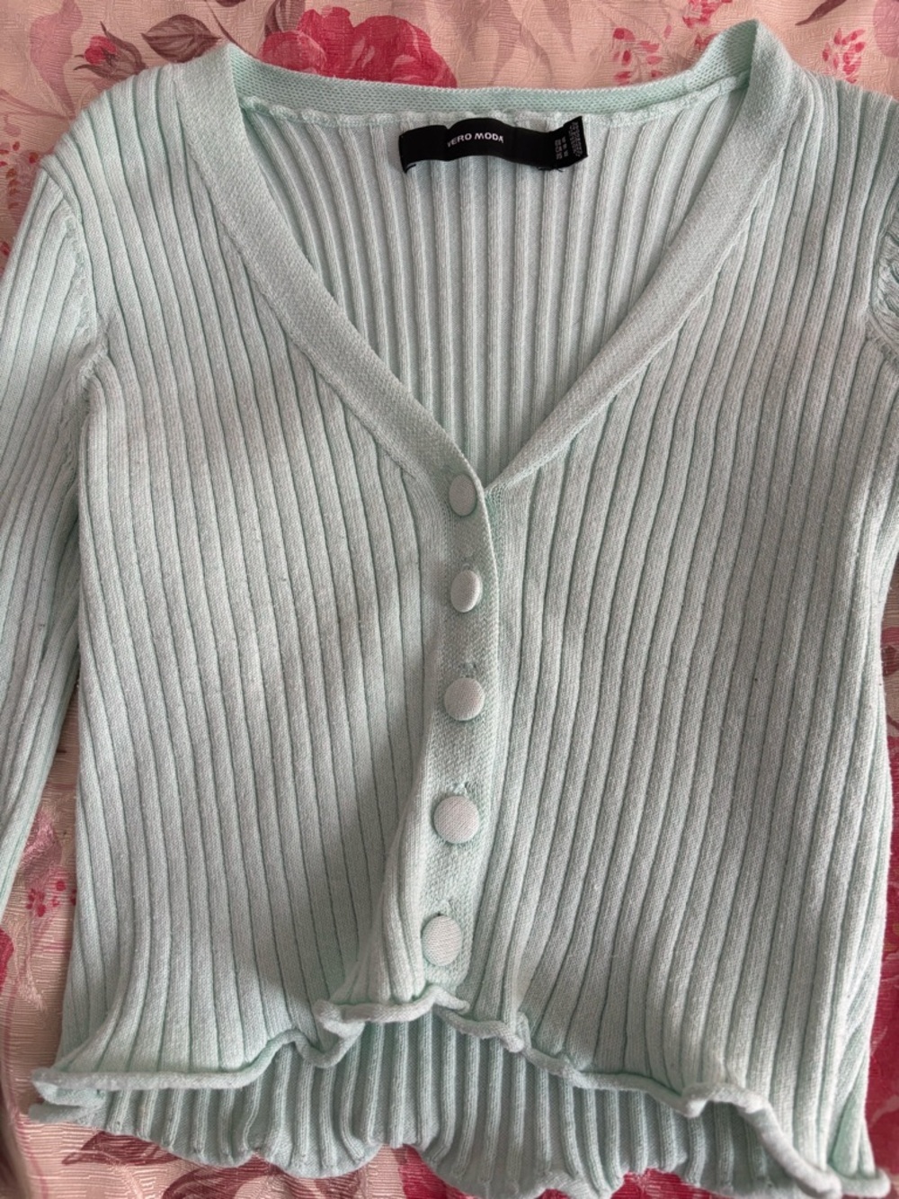 Vero Moda Fibly Recycled Polyester Rib Cardigan - Picture 3 of 6